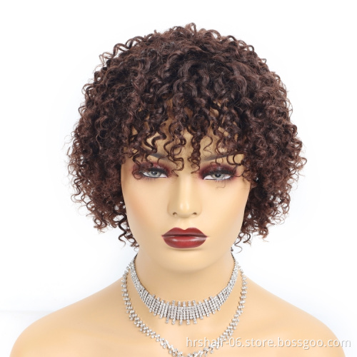 130% 150% 180% Throw On And Go Cheap Machine Made Black  brazilian Human customized Hair Wigs for lady and Women